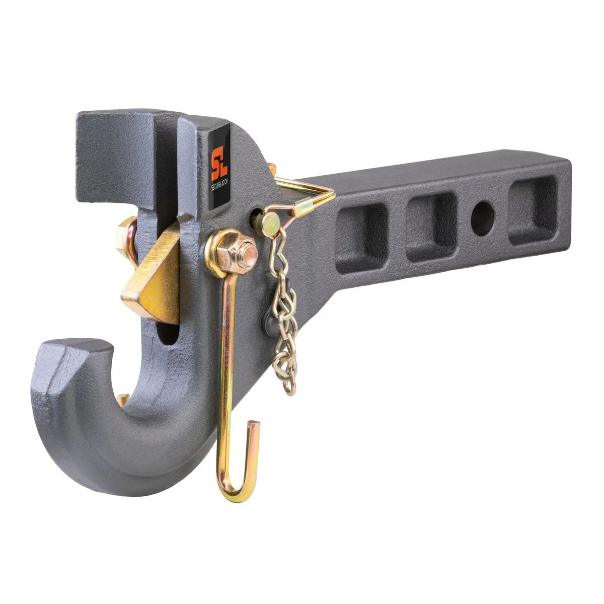 Curt 48405 Securelatch Receiver-Mount Pintle Hook, 2-Inch Shank, 14,000 Pounds 1