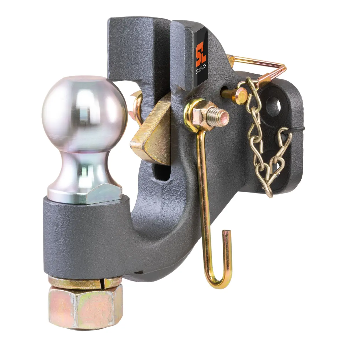 Curt 48410 Securelatch 2-5/16-Inch Ball And Pintle Hitch Hook Combination, 20,000 Pounds, Mount Required 1