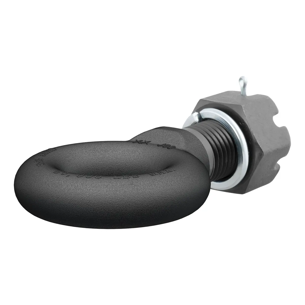 Curt 48530 Black Steel Pintle Hitch Lunette Ring With Swivel Castle Nut, 3-Inch Inside Diameter, 45,000 Lbs. 1