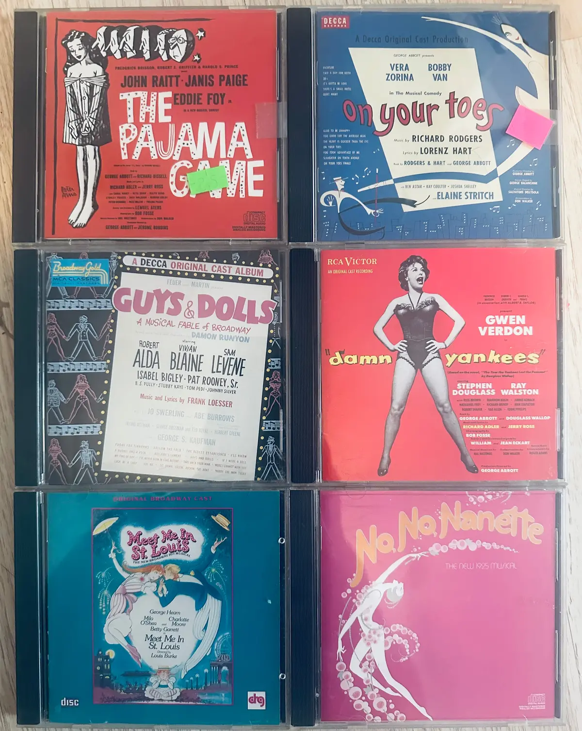 6 Broadway Cast Recordings (Lot) 6 Cds For 1 Low Price - Used 1