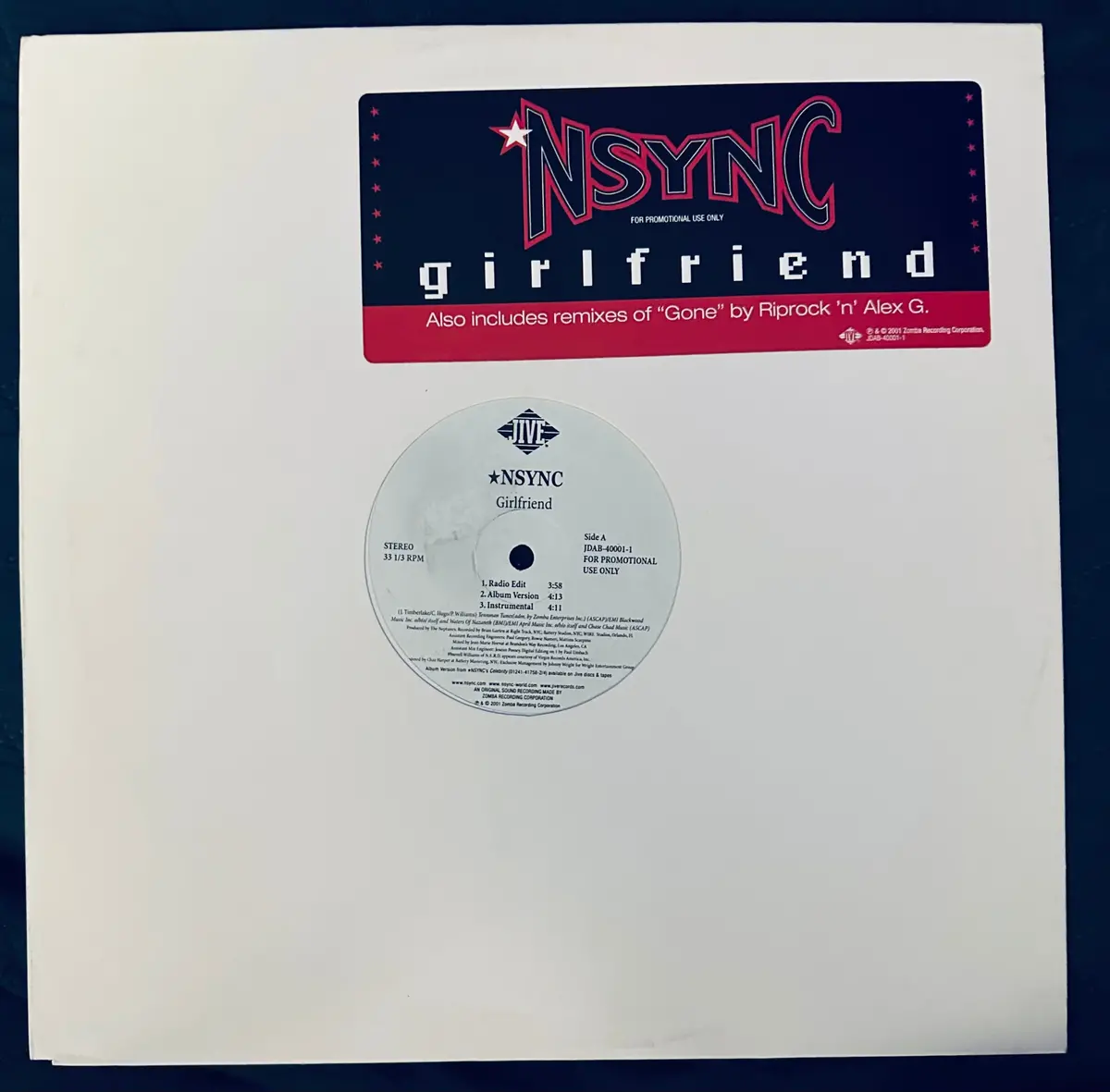 'Nsync - Girlfriend / Gone 12" Promo Single Lp Vinyl  - Used 1