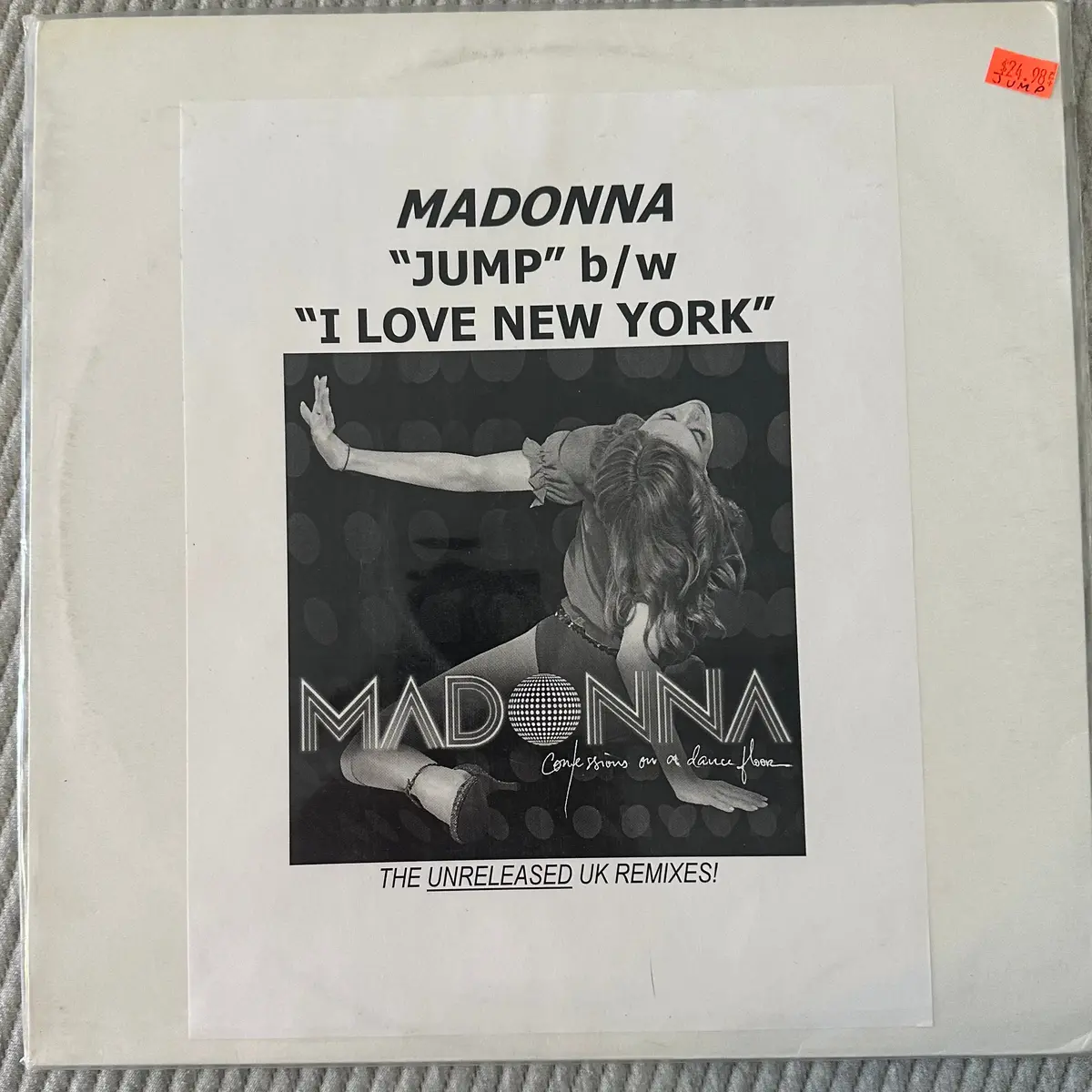 Madonna - Jump / I Love New York (12" White Label Mixes) Lp Vinyl - Used 1