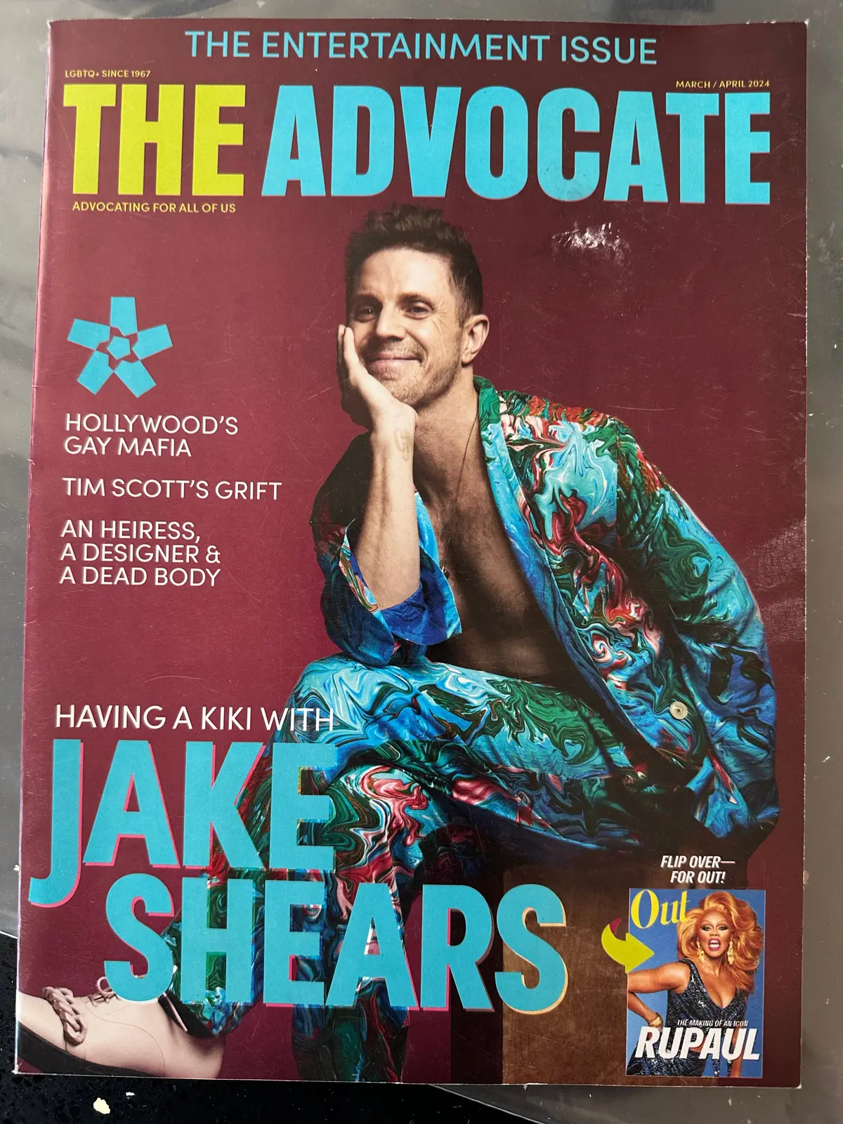 Jake Shears / Ru Paul --  The Advocate Magazine Used 1