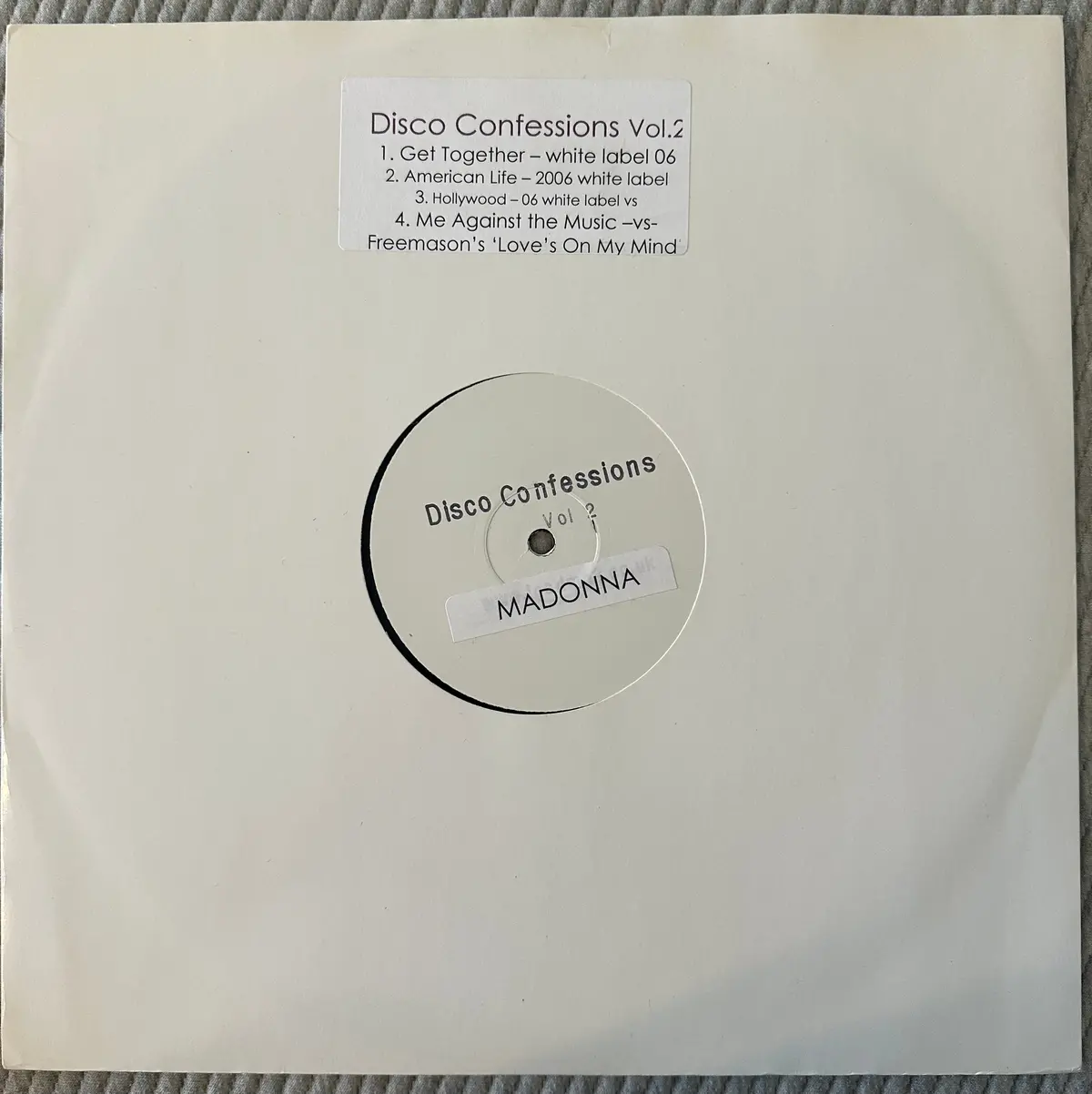 Madonna - Disco Confessions Vol. 2  The White Label Mash-Ups - 12” Single Used 1