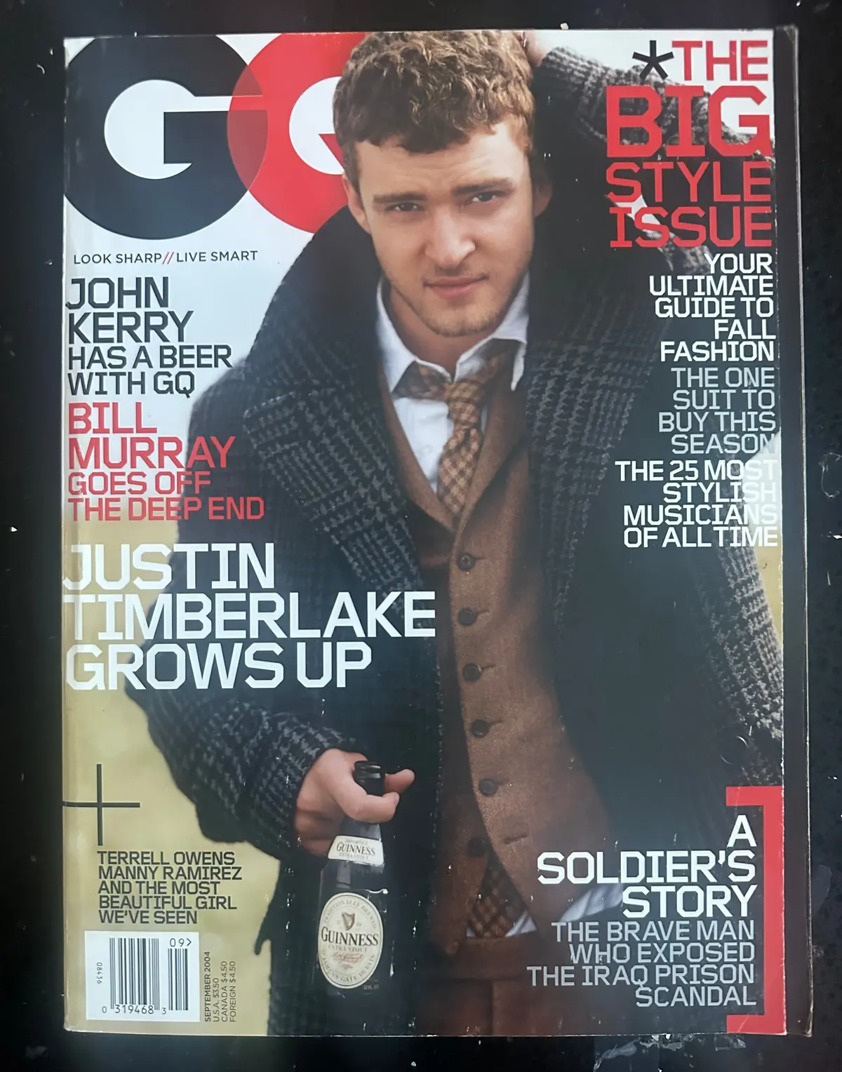 Justin Timberlake Gq Magazine 2004  (Thick) Used - Usa Orders Only 1