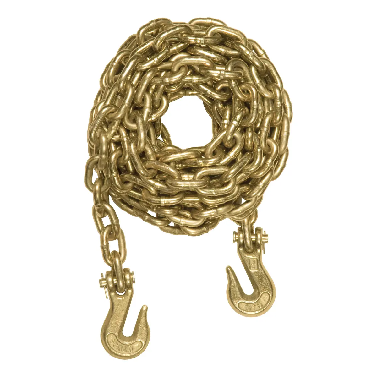 Curt 80310 16-Foot Trailer Safety Transport Tie-Down Load Binder Chain, 3/8-Inch Clevis Hooks, 26,400 Lbs. Break Strength 1