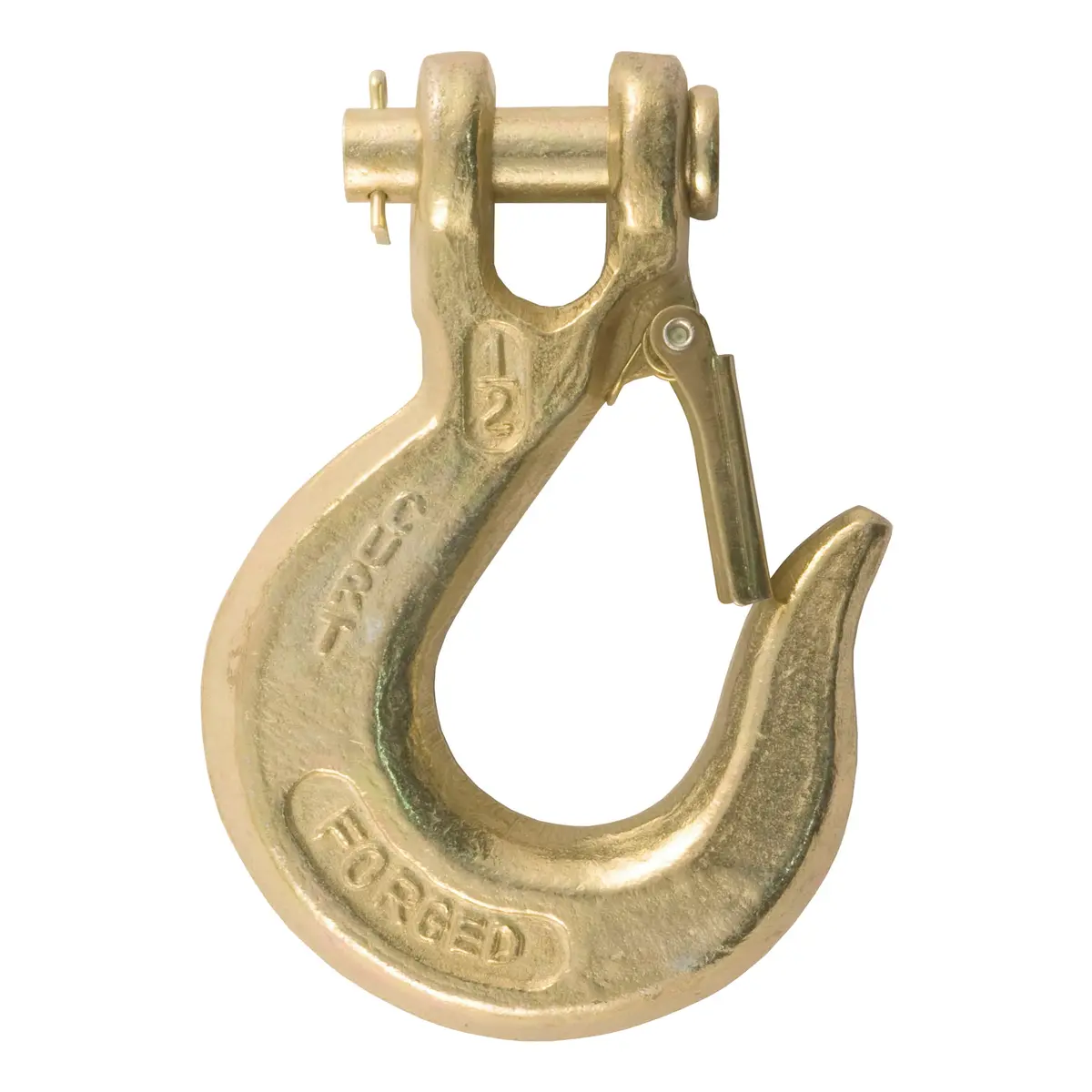 Curt 81910 1/2-Inch Forged Steel Clevis Hook With Safety Latch, 35,000 Lbs., 1-1/4-Inch Opening 1