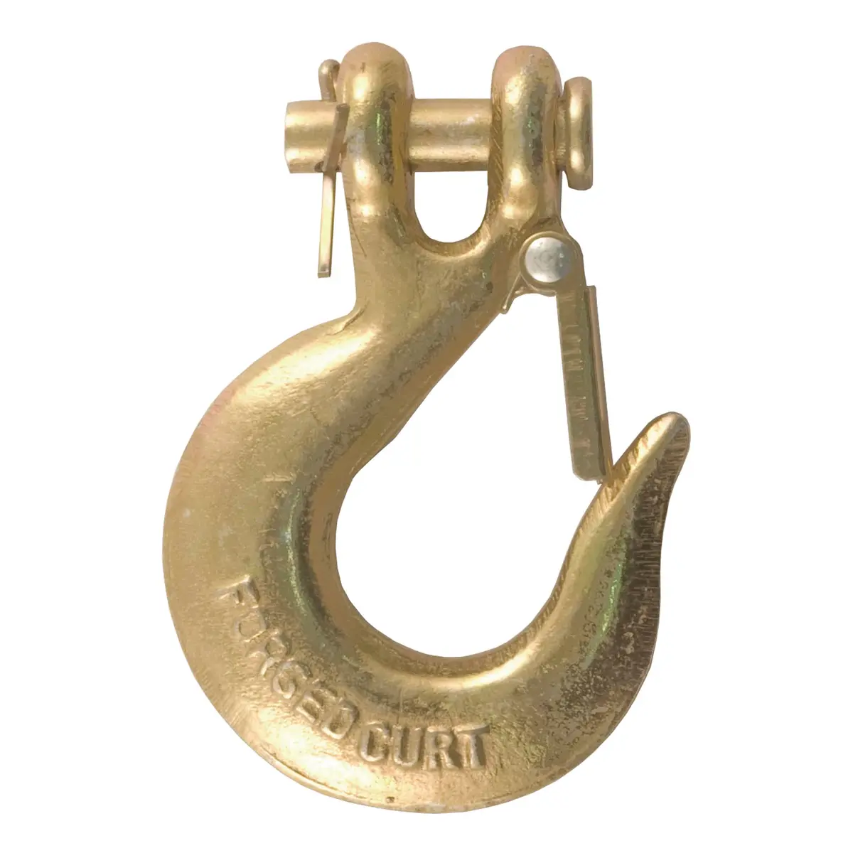 Curt 81940 1/4-Inch Forged Steel Clevis Hook With Safety Latch, 12,600 Lbs., 1/2-Inch Opening 1