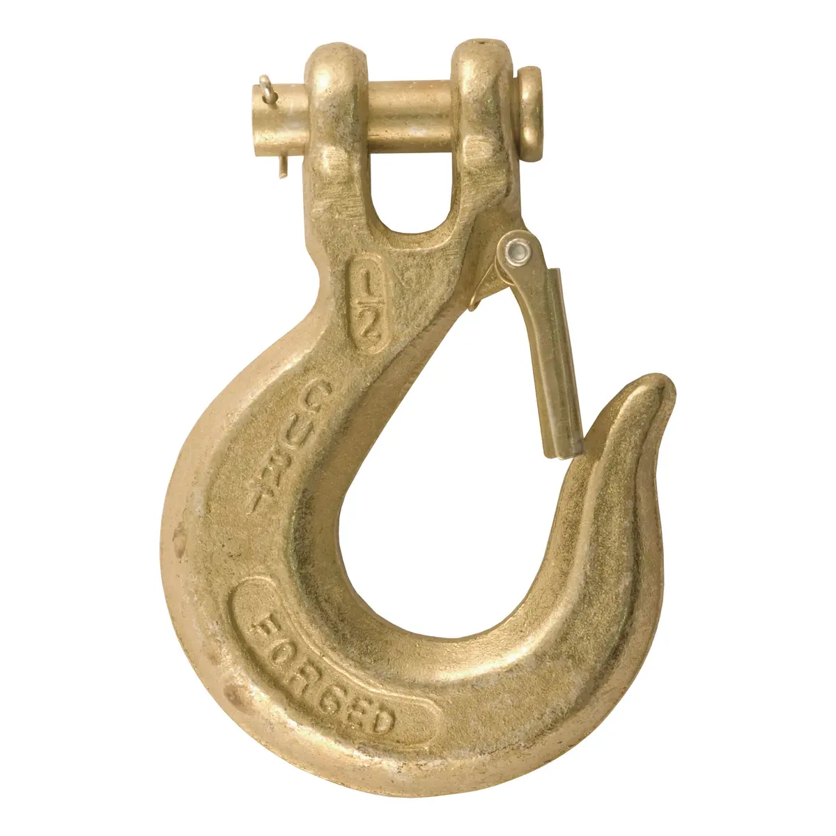 Curt 81980 1/2-Inch Forged Steel Clevis Hook With Safety Latch, 48,000 Lbs., 1-1/4-Inch Opening 1