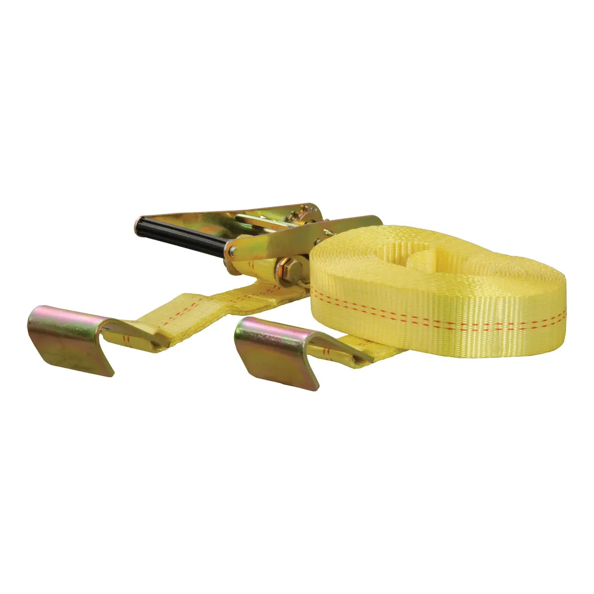 Curt 83048 2-Inch X 27-Foot Yellow Nylon Ratchet Strap, 10,000 Lbs. Break Strength 1