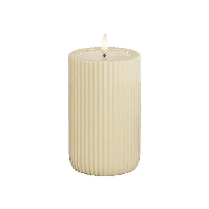 Ledkaars Stripe Crème - Unique 8 X 15 Cm 1
