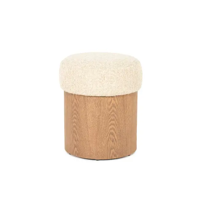 Poef George Bouclé - Beige 1