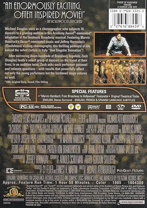 A Chorus Line '85 Dvd - Used 2