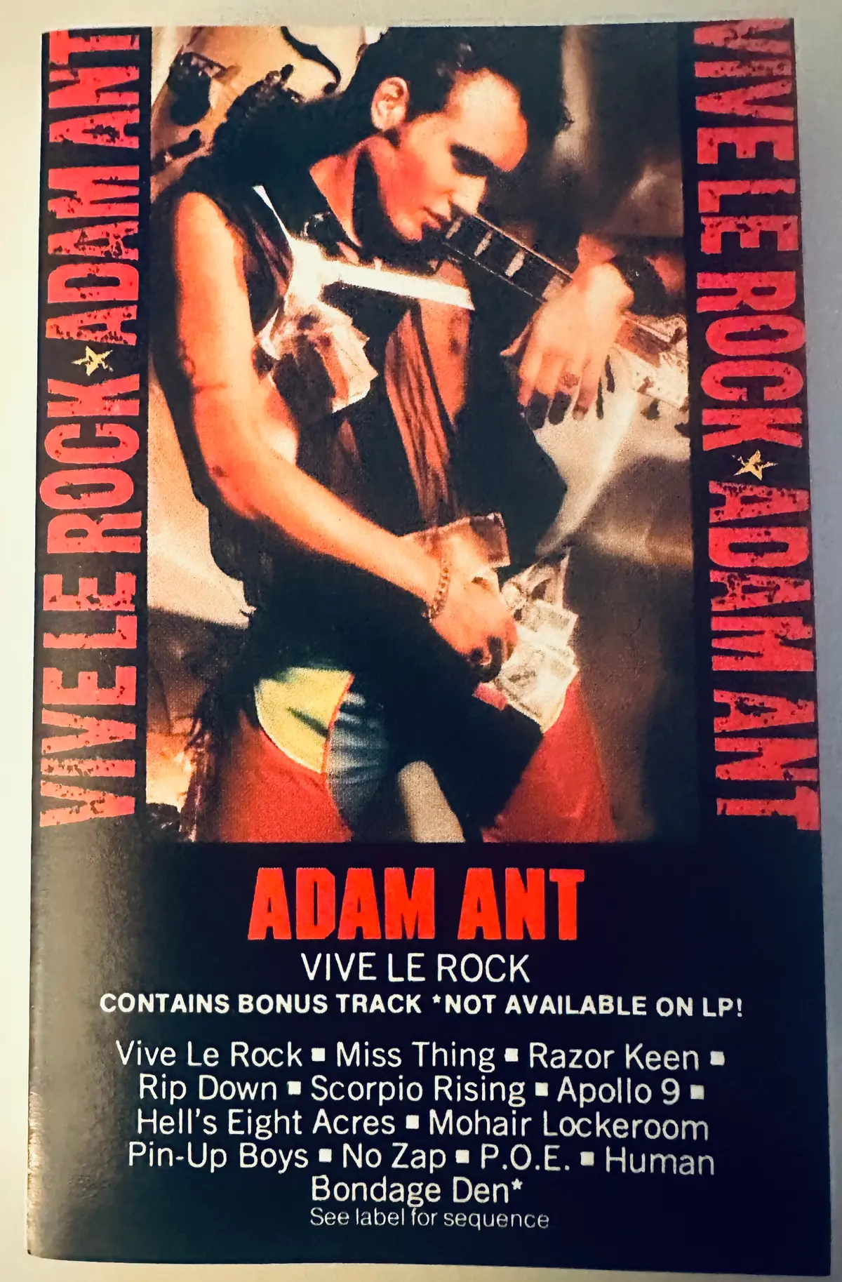 Adam Ant - Vive Le Rock Cassette Tape - Used 1