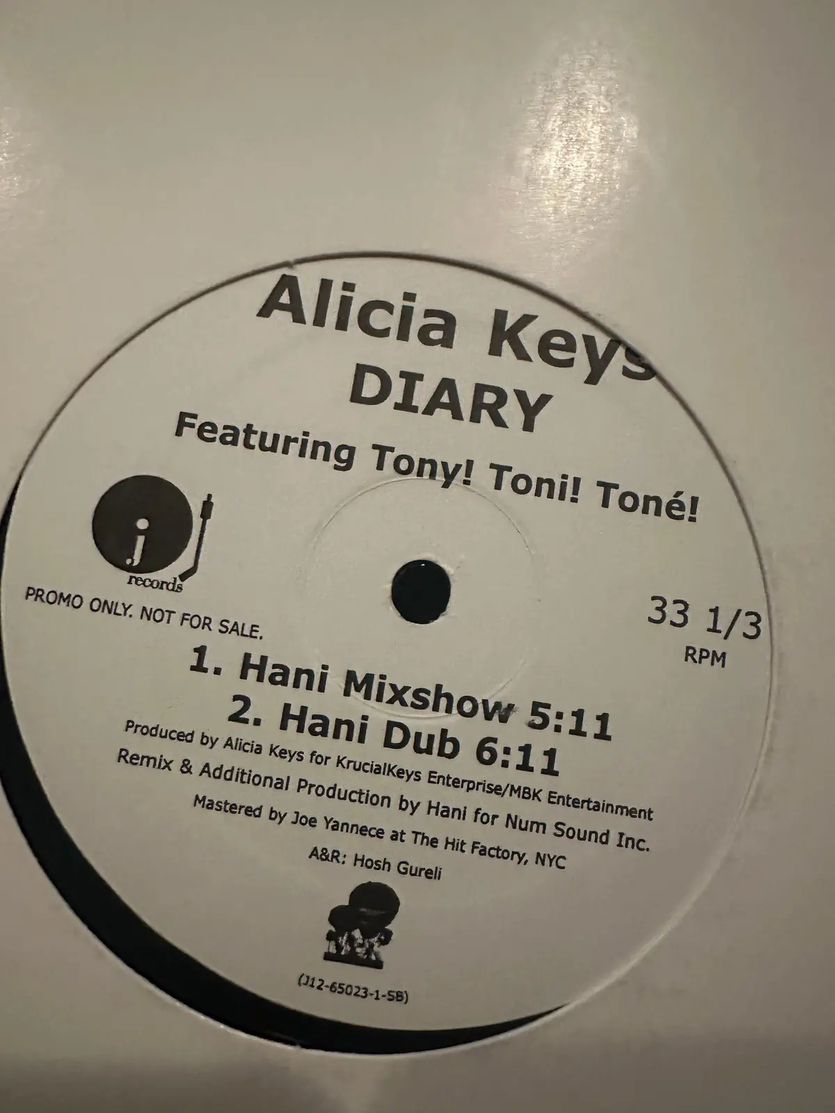 Alicia Keys Diary (Promo) 12" Single Lp Vinyl - Used 1