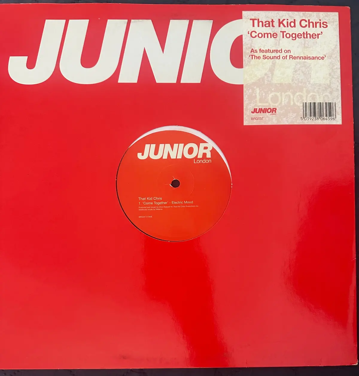 That Kid Chris Come Together 12" Single Import Lp Vinyl Used 1