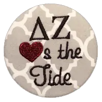 Crimson & White Tide - Quatrefoil Alpha Delta Pi 1