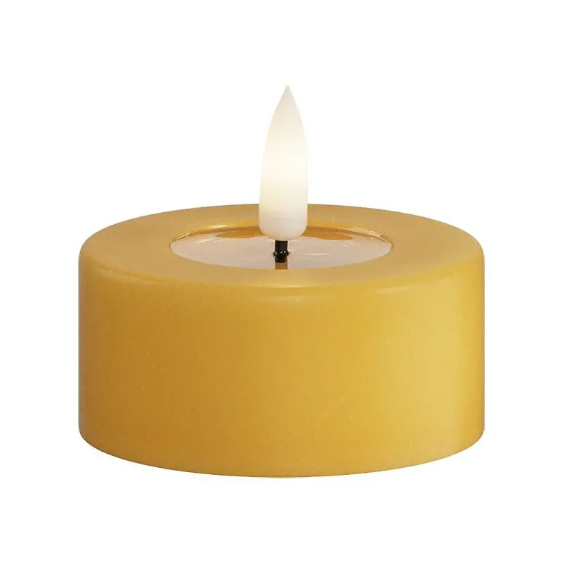 Ledkaars Oker Set - Jumbo Theelicht 1