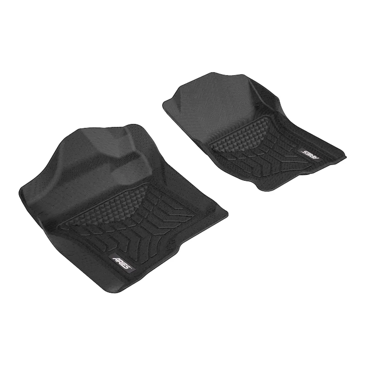 Aries Ch04711809 Styleguard Xd Black Custom Floor Liners, Select Chevrolet Silverado, Gmc Sierra Extended, Crew Cab, 1St Row Only 1