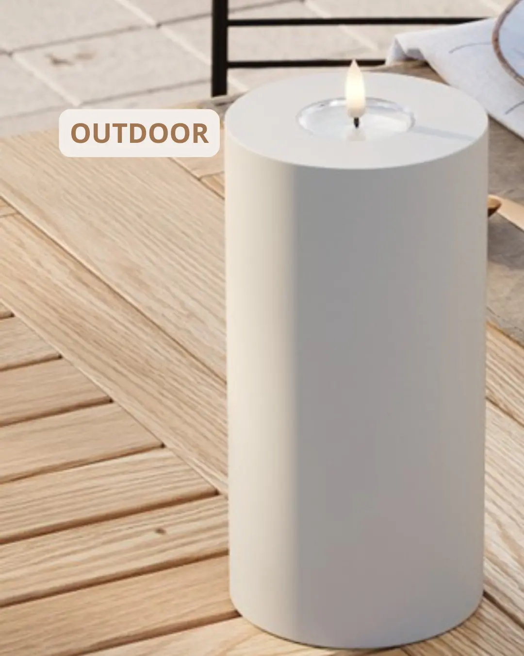 Outdoor Ledkaars - Zand 10X20cm 1