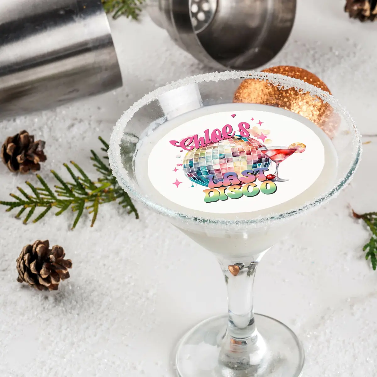 Last Disco Hens Bachelorette Edible Cocktail Drink Toppers 1