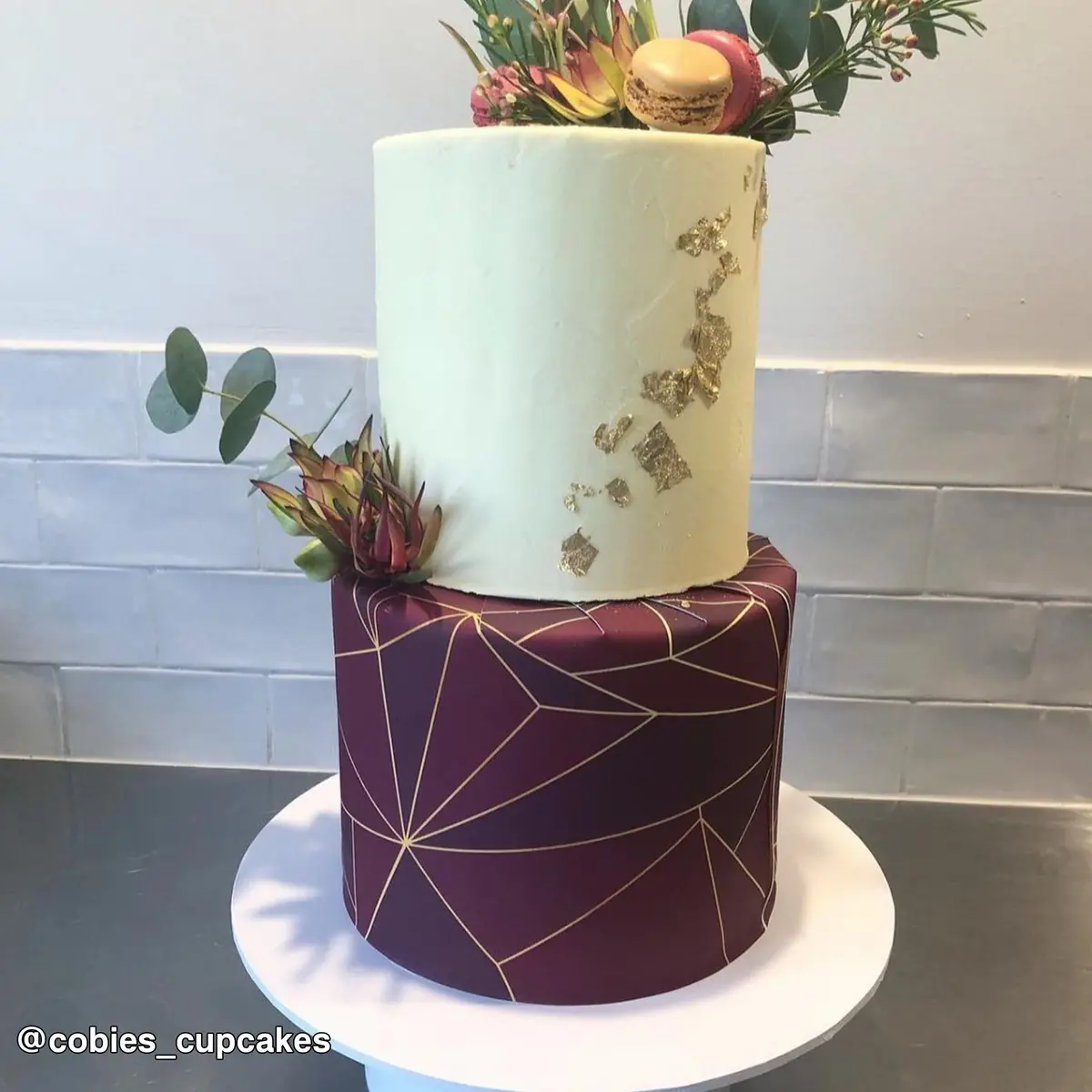 Geometric Pattern Edible Icing Cake Wrap 1