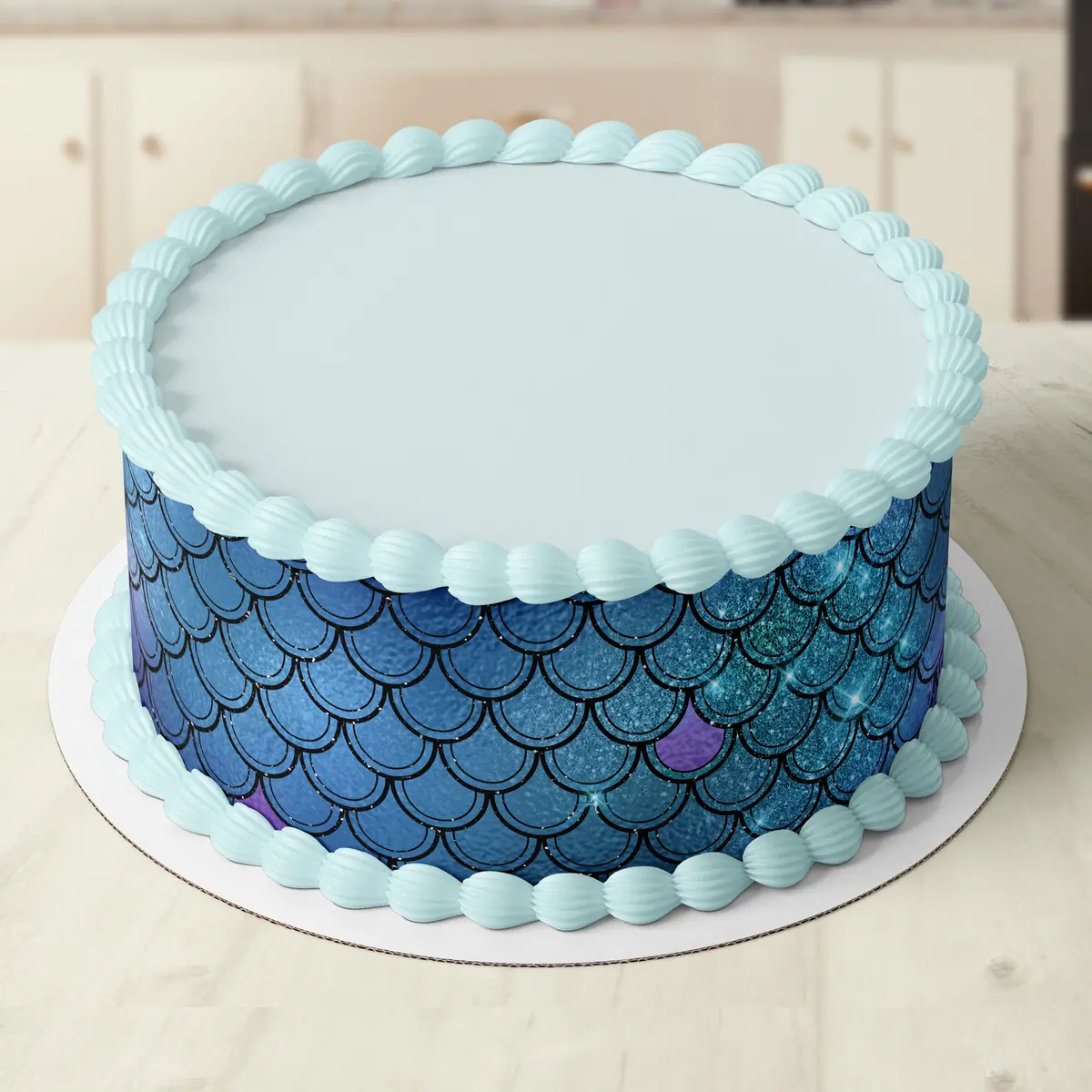 Mermaid Scales Edible Icing Cake Wrap 2