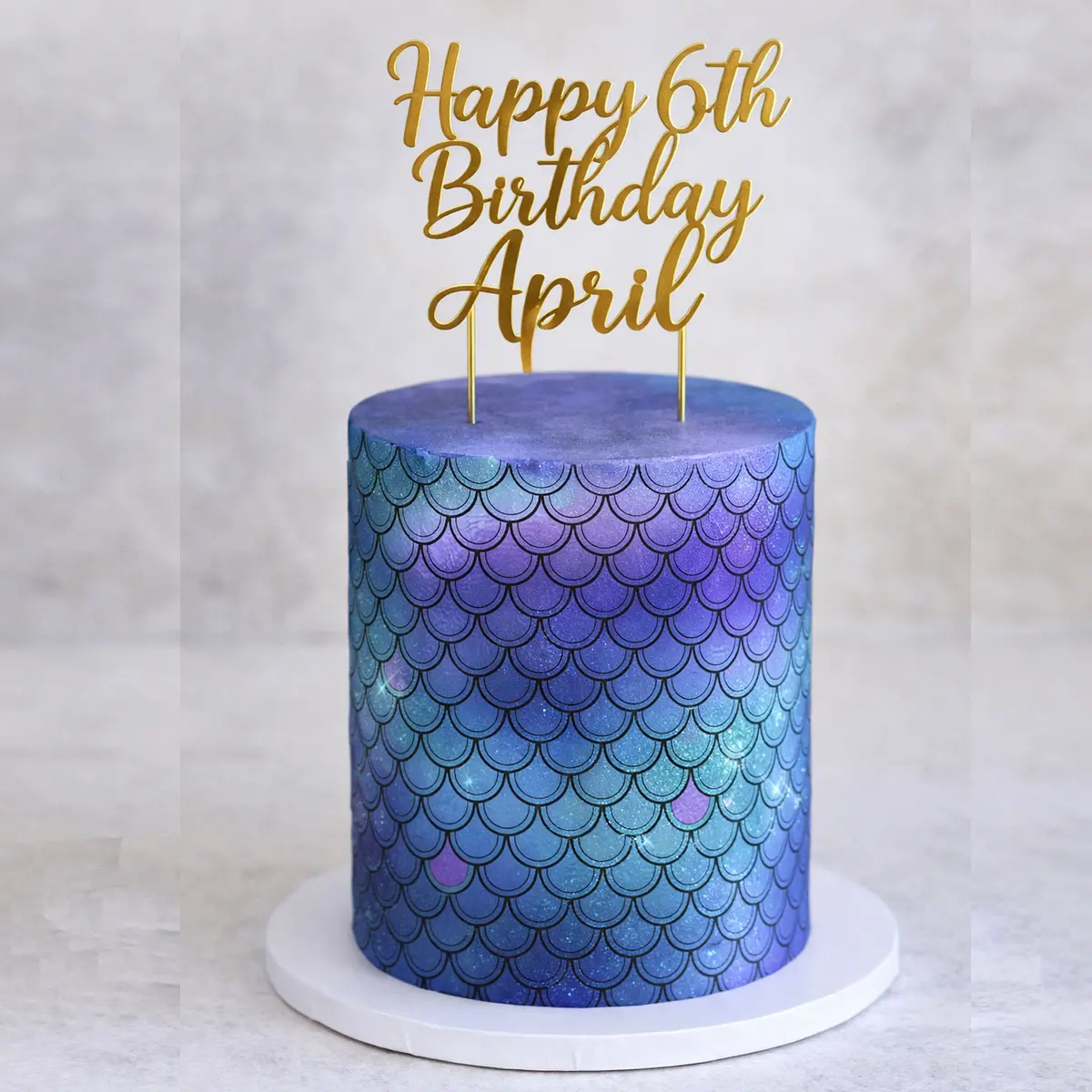 Mermaid Scales Edible Icing Cake Wrap 1