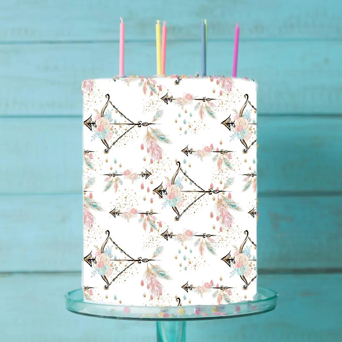 Boho Dreamcatcher Edible Icing Cake Wrap 1