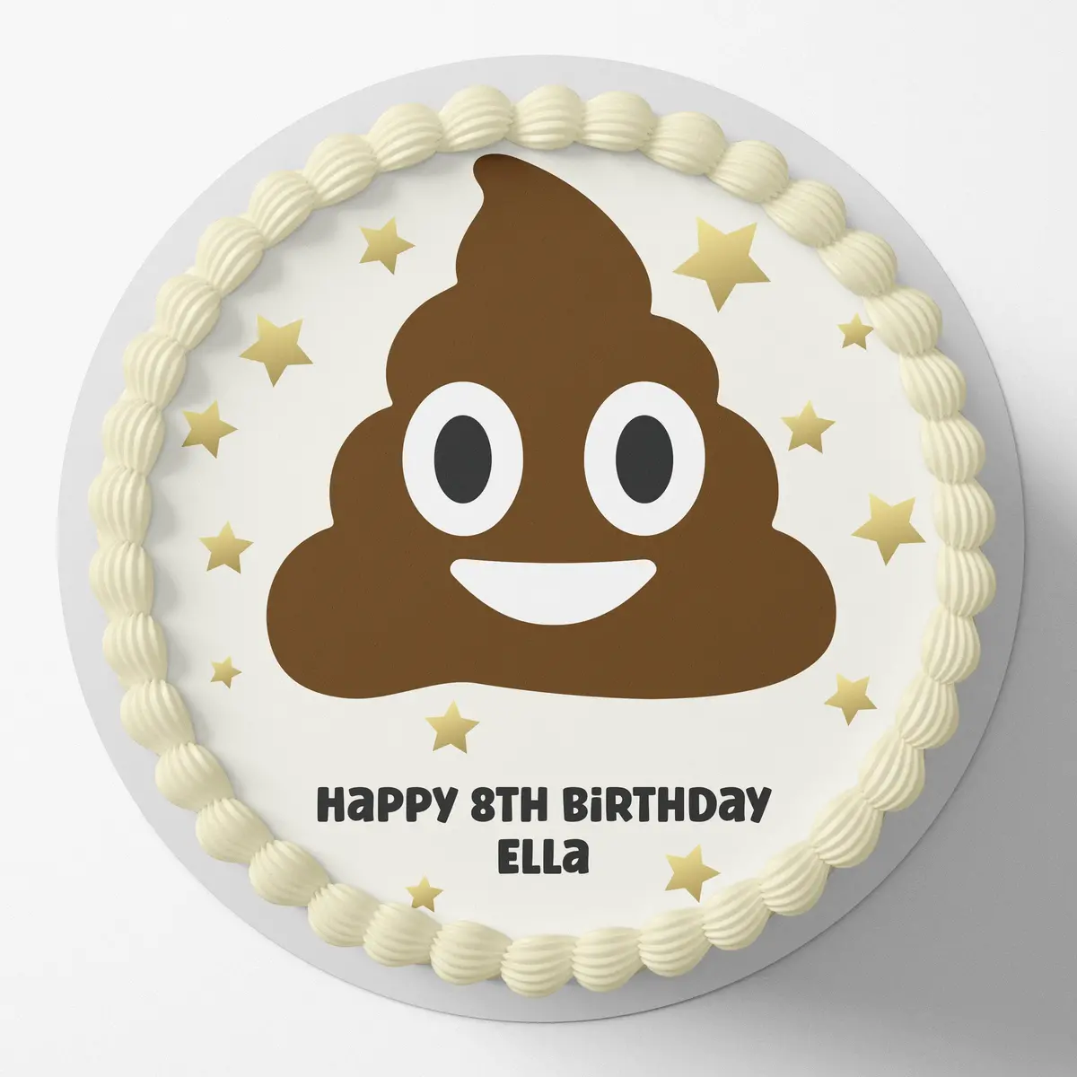 Emoji Themed Round Edible Cake Topper 1