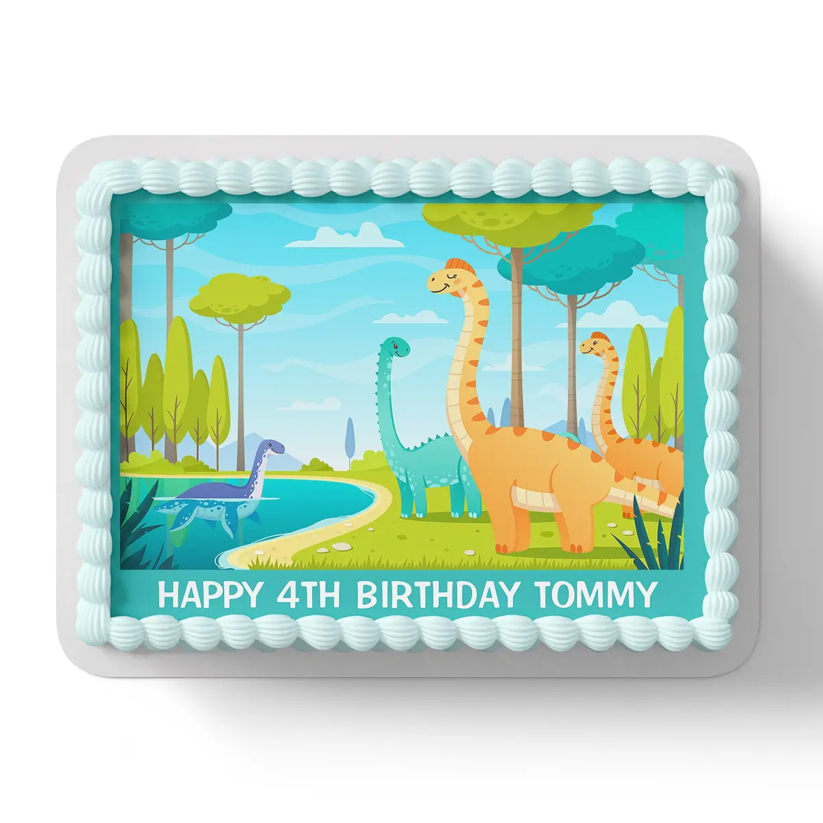 Dinosaurs Customised Edible Icing Cake Topper 1