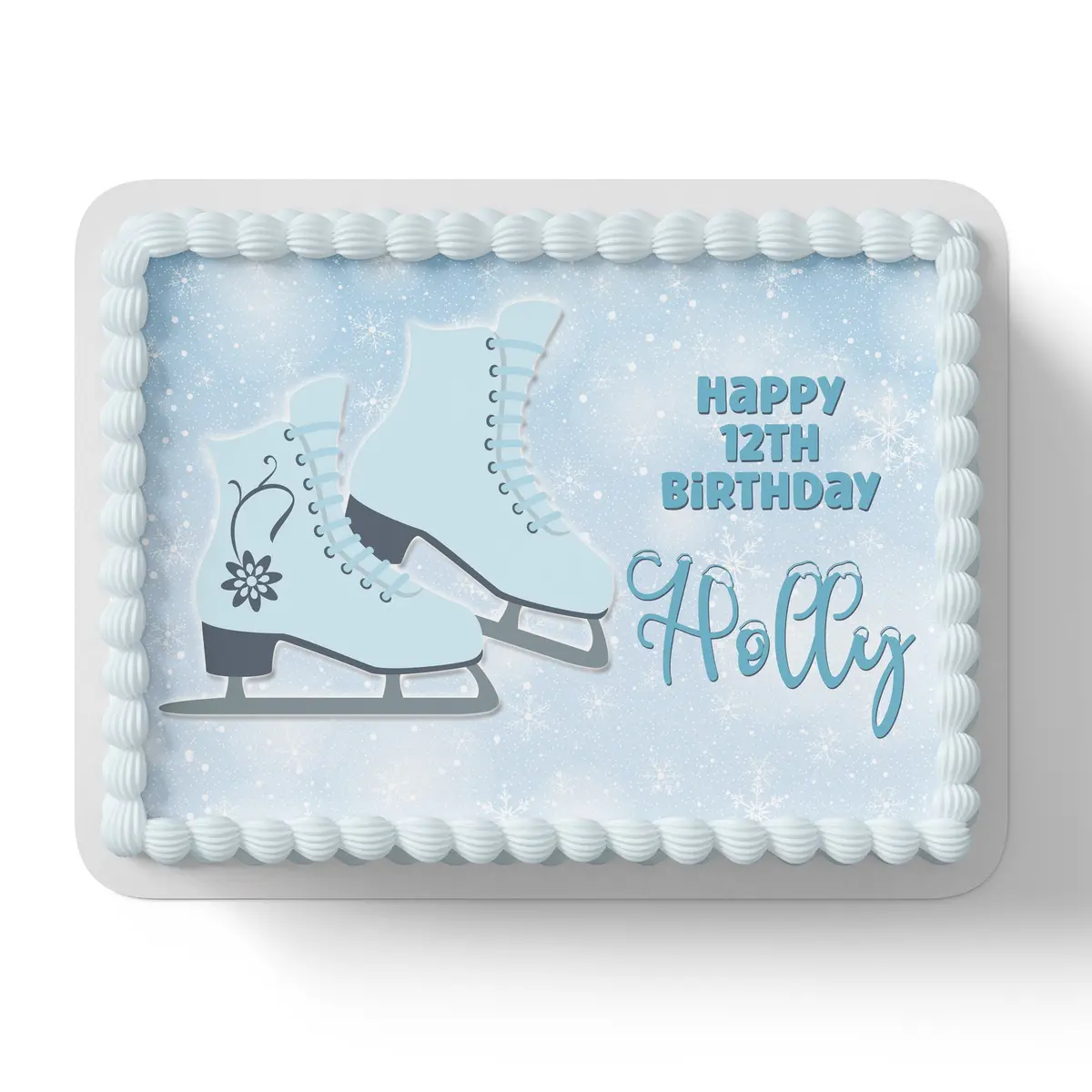 Ice Skating Personalised Edible Cake Topper 1