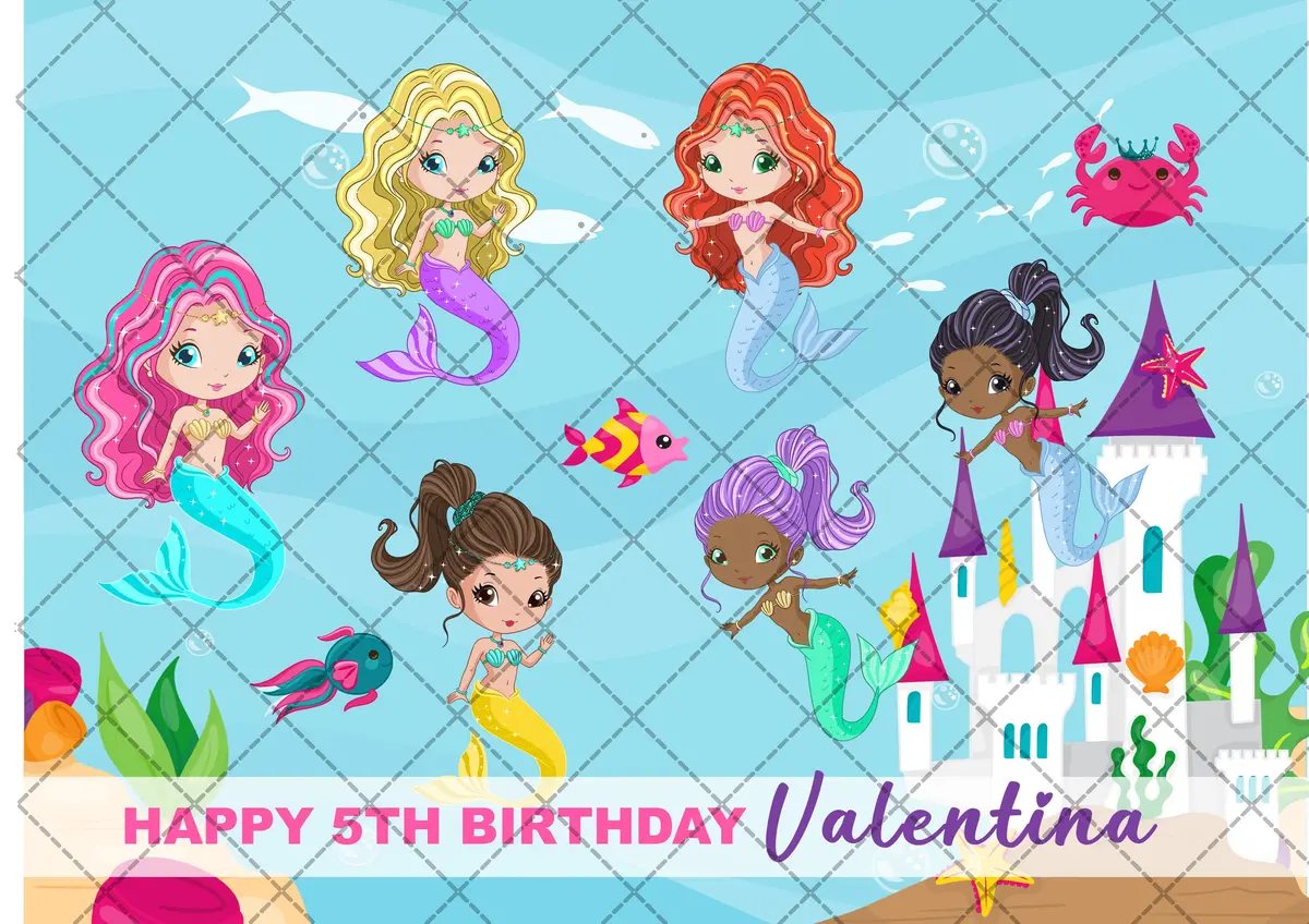 Mermaid Under The Sea Edible Cake Topper 2