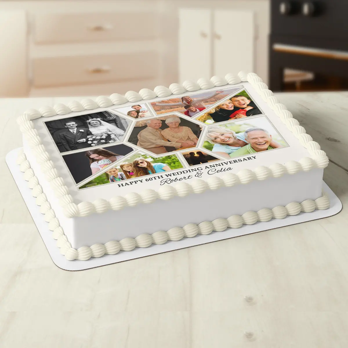 Photo Collage Customised Edible Icing Cake Topper 1