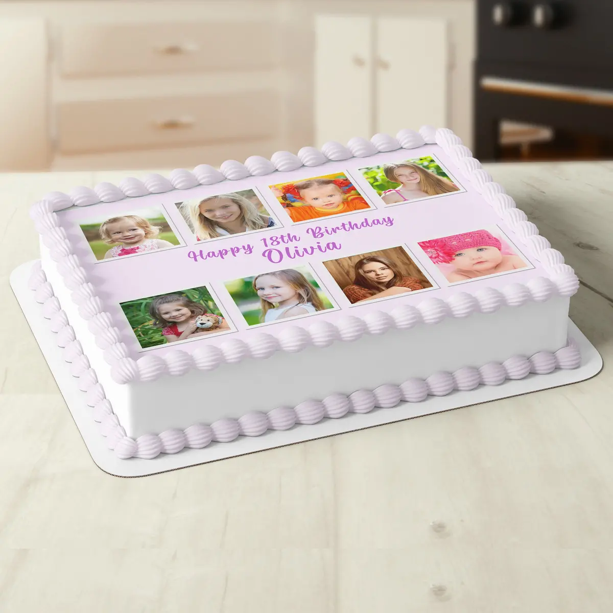 Photo Collage Customised Edible Icing Cake Topper 1