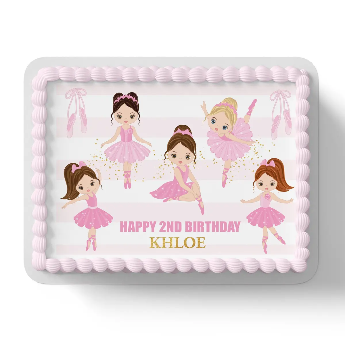 Ballerina Ballet Dance Edible Icing Cake Topper 1