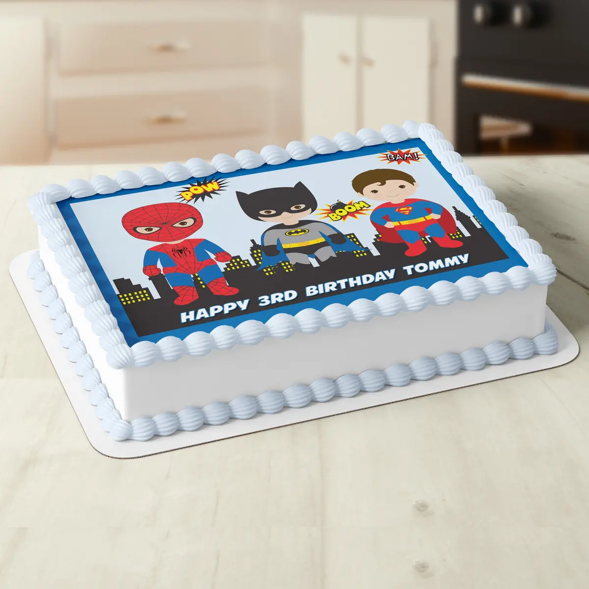 Superhero Boys Edible Icing Cake Topper 1