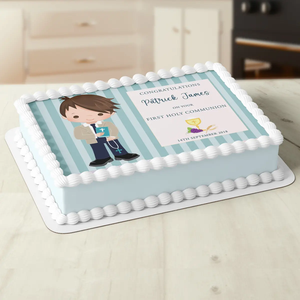 First Holy Communion Edible Icing Cake Topper 1