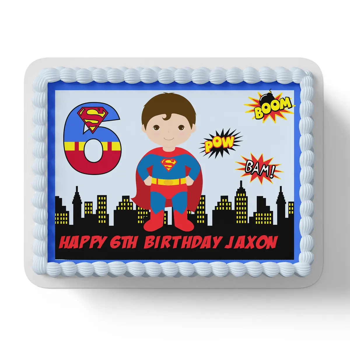 Superman Superhero Edible Cake Topper 1