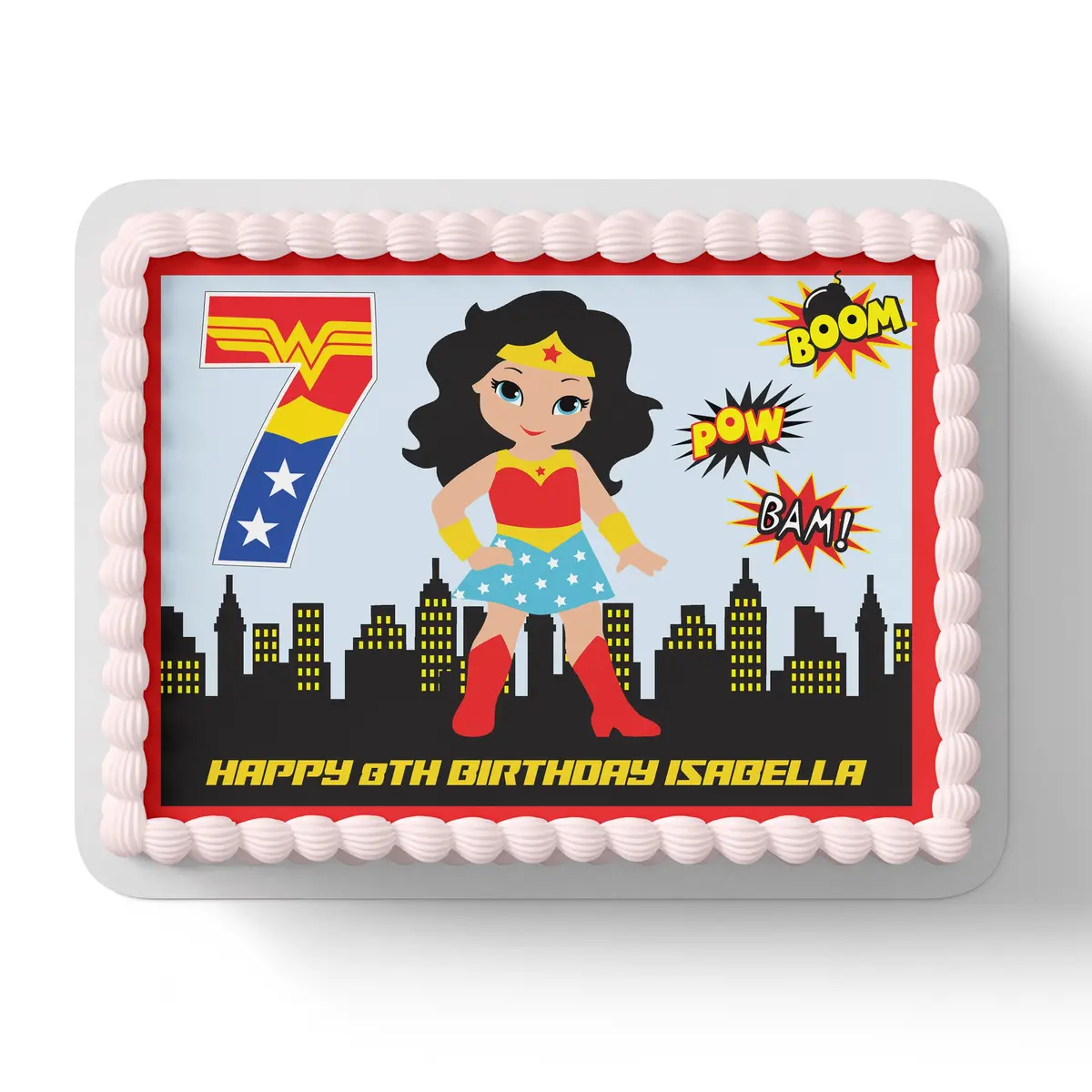Wonderwoman Superhero Edible Cake Topper 1