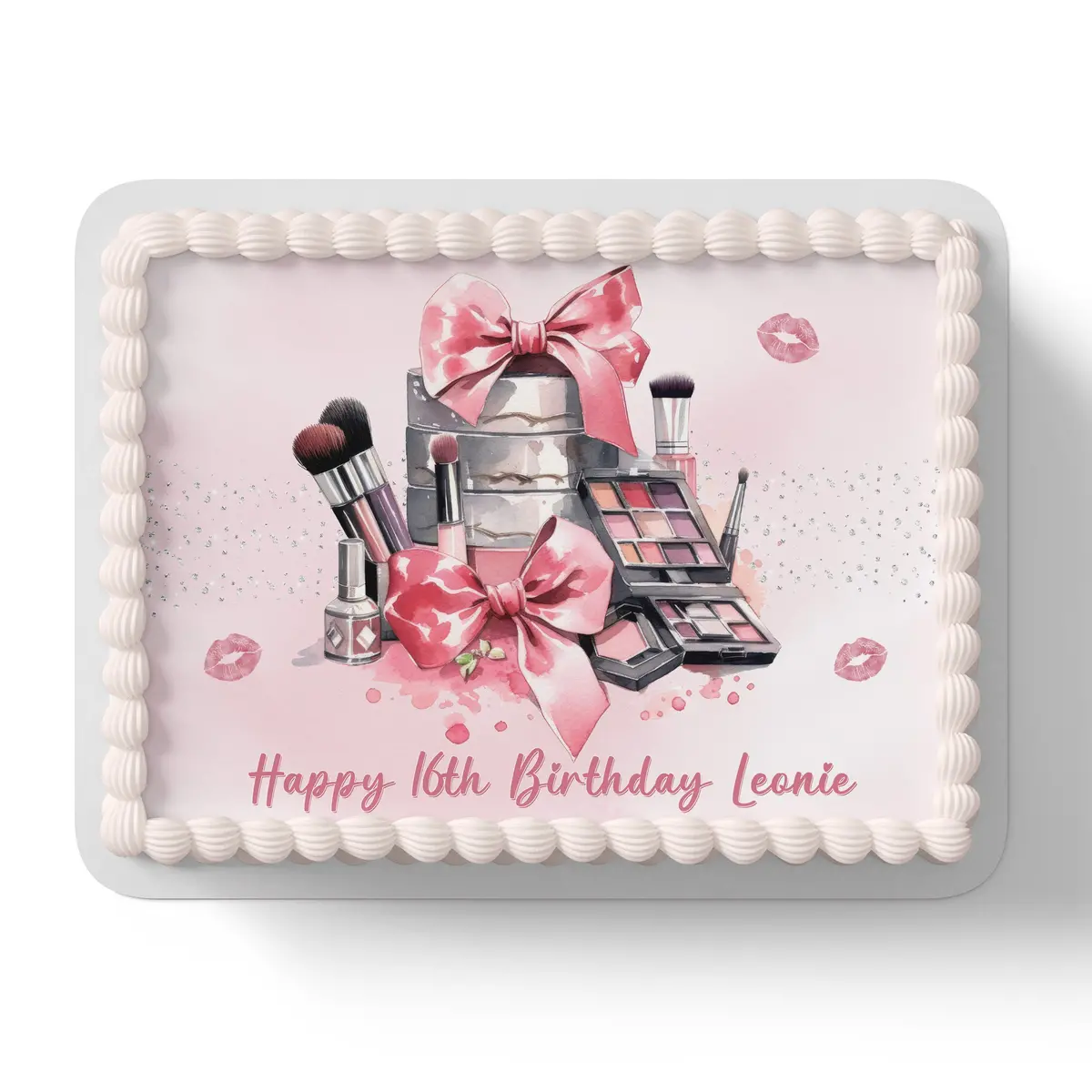 Pamper Cosmetic Makeup Party Edible Cake Topper 1