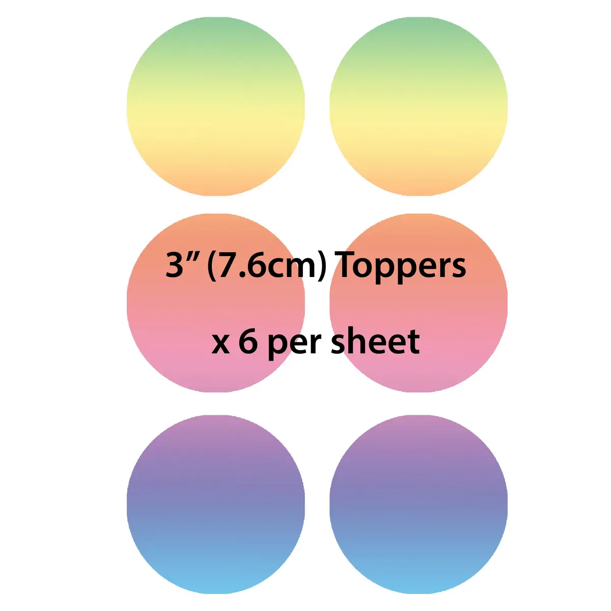 3" Round Custom Edible Cupcake Or Cookie Toppers 1