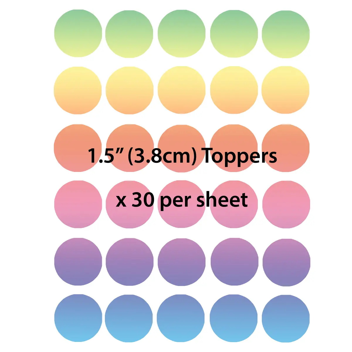 1.5" Pre-Cut Custom Edible Cupcake Or Cookie Toppers 1