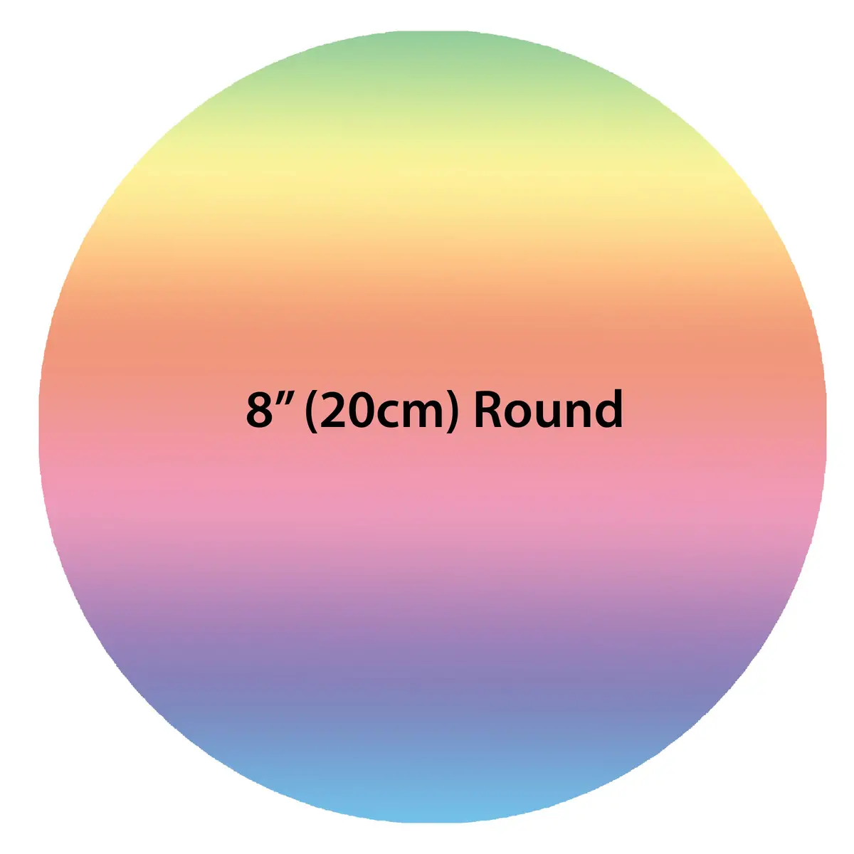 8" Round Pre-Cut Custom Edible Icing Image Cake Topper 1