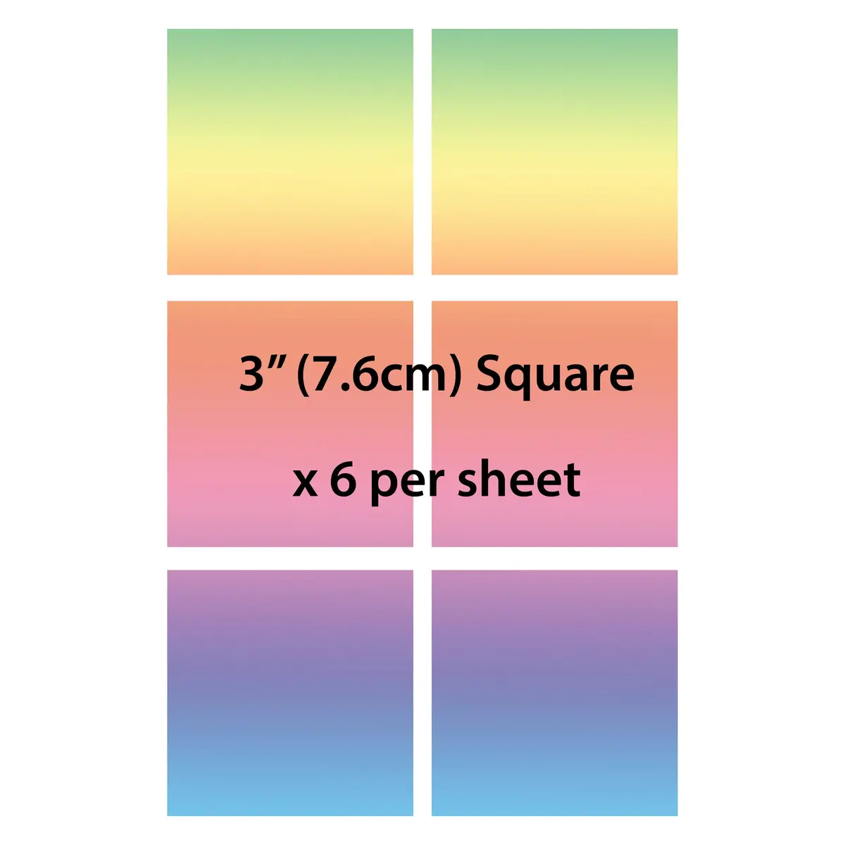 3" Square Custom Edible Cake Toppers 1