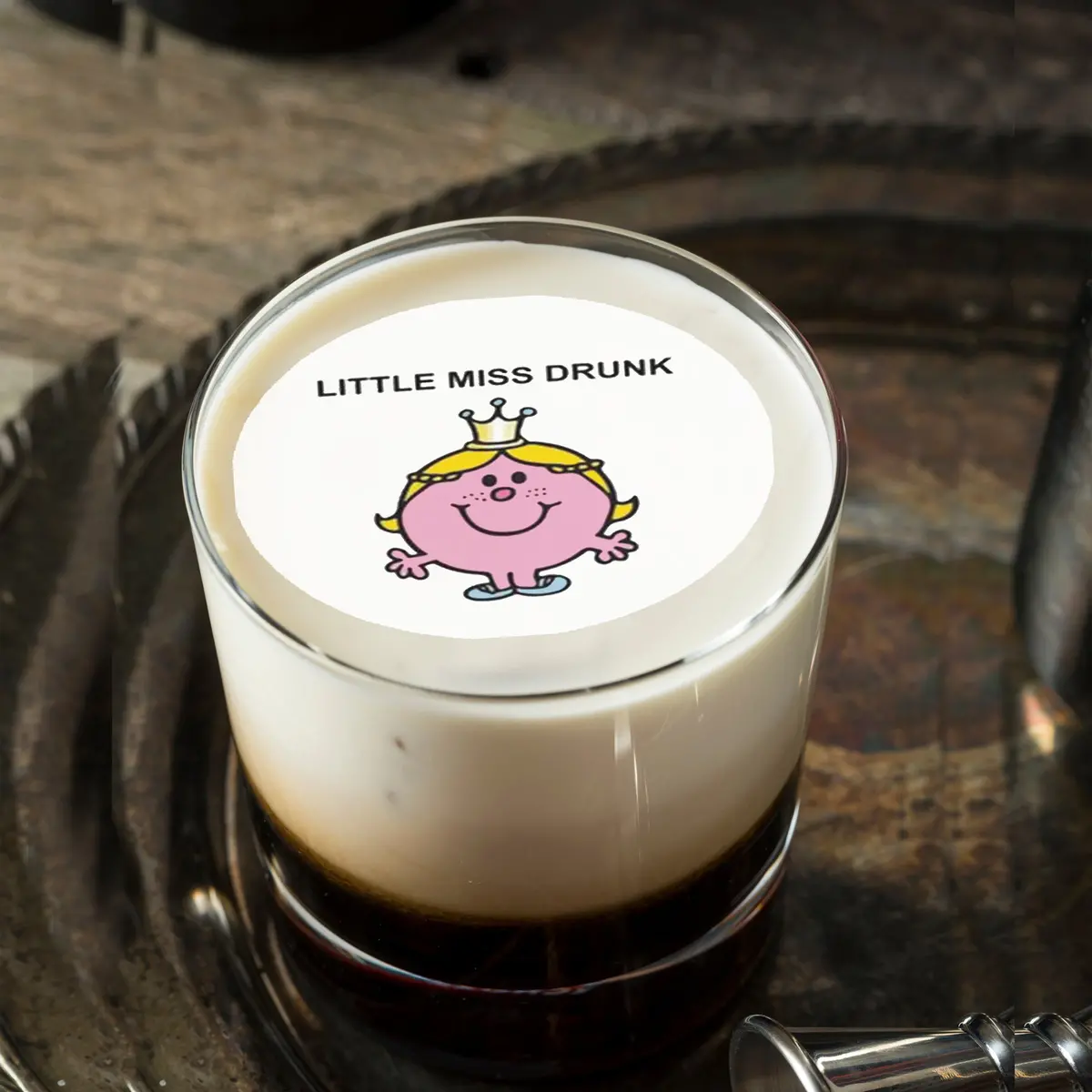 Little Miss Drunk Bridal Shower Hens Night Edible Cocktail Drink Toppers 1