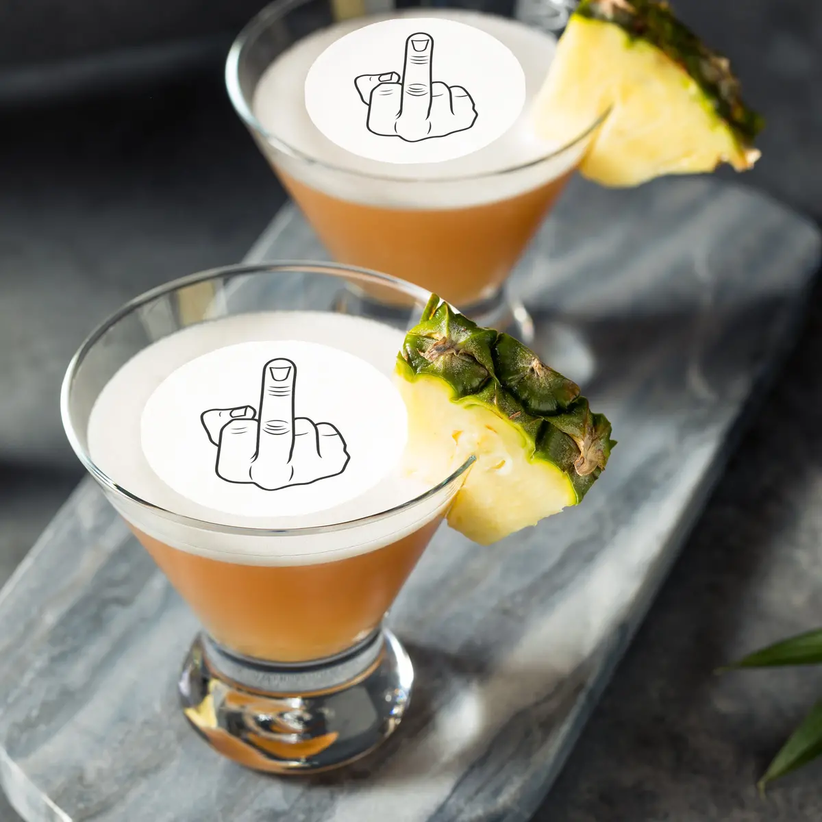 Middle Finger Cheeky Rude Edible Cocktail Drink Toppers 1
