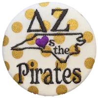 Purple & Gold Pirates - Gold Polka Dot 1
