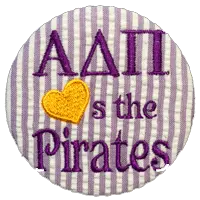 Purple & Gold Pirates - Purple Seersucker 1