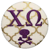 Purple & Gold Pirates - Gold Quatrefoil Skull 1